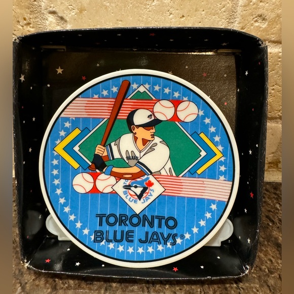 Vintage Sports impressions Toronto Blue Jays Collector Plate 4” 1993 With Easel - Picture 2 of 4